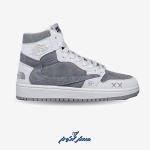 کفش اسپرت جردن ترویس ساق دار طوسی سفید