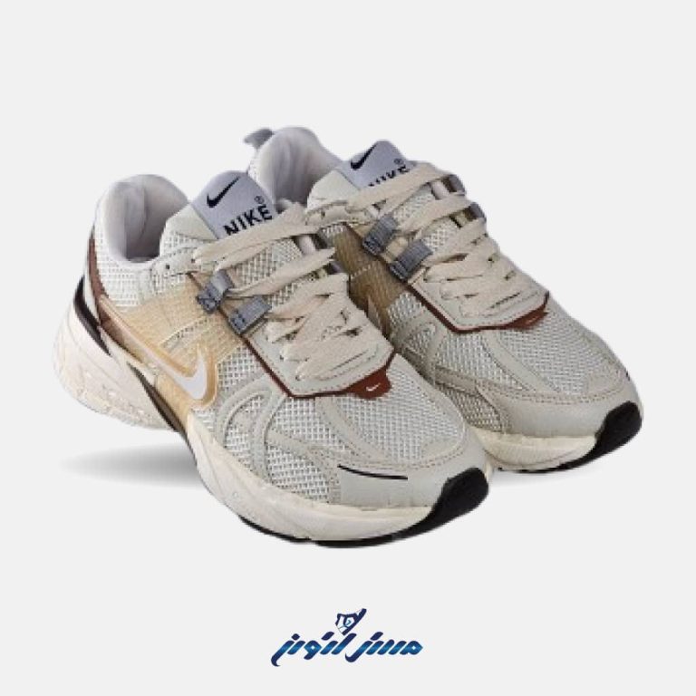 کفش اسپرت نایکی وی تو کی کرم قهوه ای