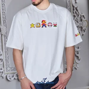 تیشرت طرح سوپر ماریو